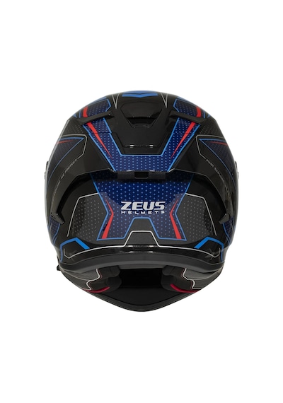 Zeus Kask Zs-837a Az3 Black Blue Red Sılver Siyah