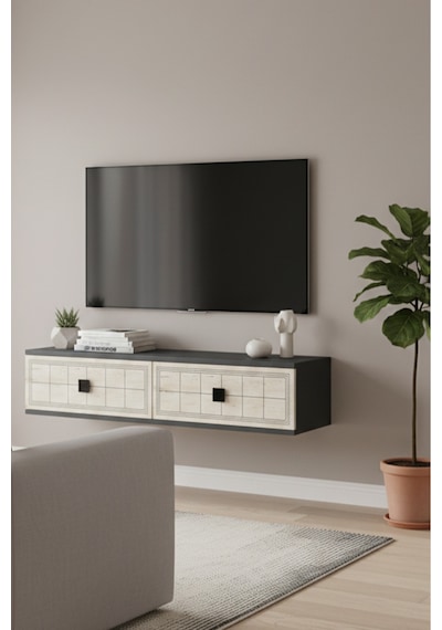 Tda1205db Yuka Duvara Montaj Tv Stand Safirmeşe-beyaz 120cm