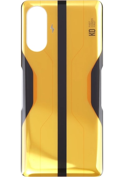 Xiaomi Redmi K40 Gaming Uyumlu Arka Pil Batarya Kapağı Cam M2012k10c M2104k10ac - Sarı