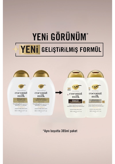 OGX Coconut Milk Besleyici Sülfatsız Şampuan 385 ml