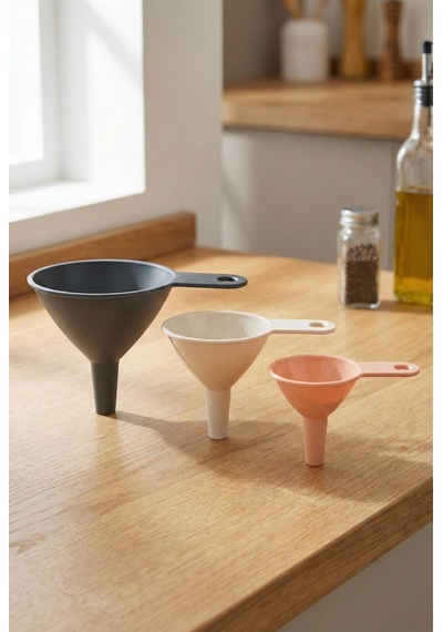 3'lü Mini Huni Seti 7 Cm X 11 Cm X 8,5 Cm Karışık
