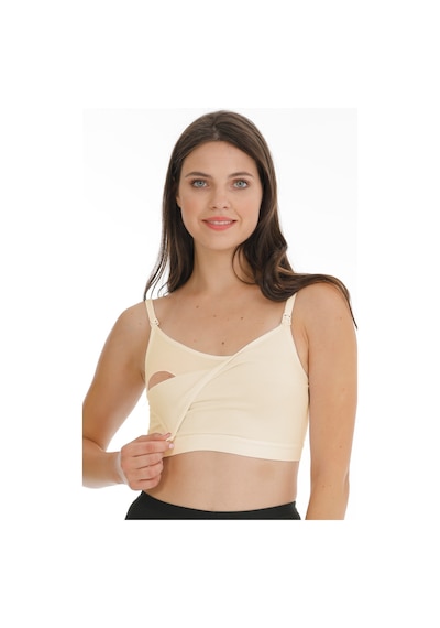 Parlingerie Hamile Emzirme Yarım Atlet Ten Ten Rengi