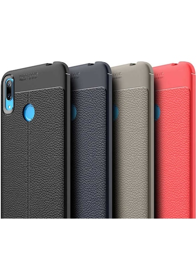 Huawei Y7 Prime 2019 Kilif Deri Tarzi Niss Silikon Case 357682757