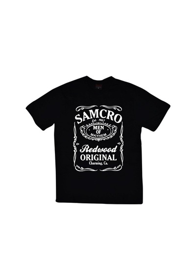 Stoned&Fame Samcro Baskılı T-shirt SIYAH