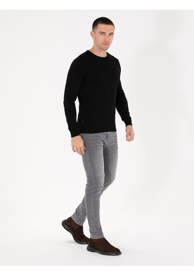 Pierre Cardin Erkek Siyah Triko Kazak 50270179-vr046 Siyah