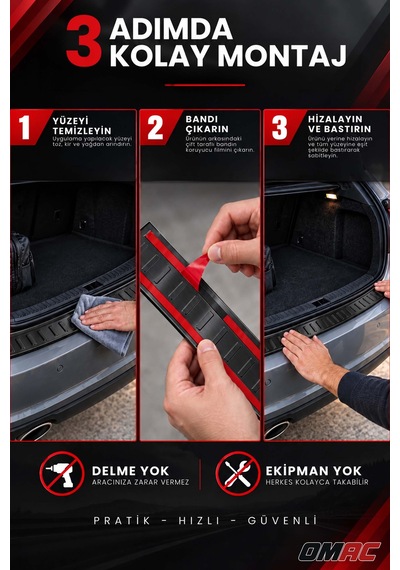 Peugeot Expert Kısa-orta Şase 2016-2027 Uyumlu Krom Arka Tampon Eşiği Paslanmaz Çelik Taşlı Siyah