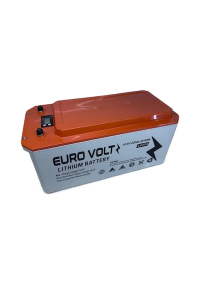 Eurovolt 12.8v 220ah Lityum Demir Fostat Lifepo4 Akü