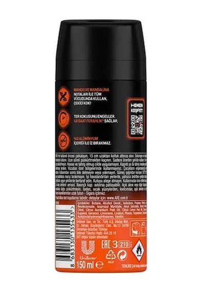 Axe Spray Erkek Deodorant Sunset Fresh 150 Ml