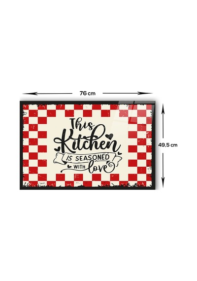 Decorita Cam Ocak Arkası Koruyucu | Kitchen Love | 49,5cm x 76cm