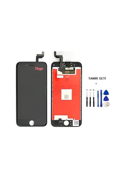 Tkgz Apple Uyumlu iPhone 6s Lcd Ekran Dokunmatik -a- Kalite Lw Marka Siyah + Tamir Seti