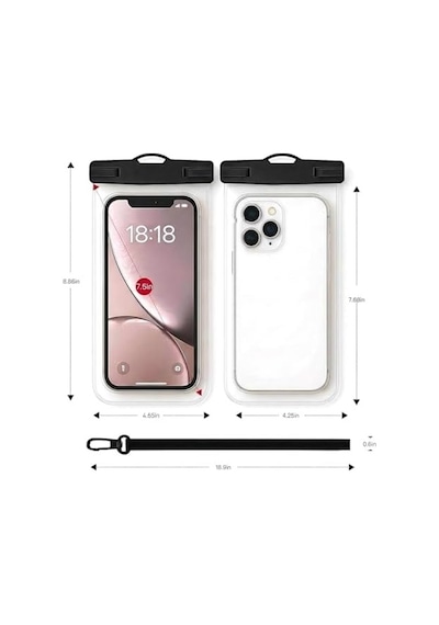 1/2 Paket Su Geçirmez Telefon Kılıfı İphone 17 16 15 Pro Max Ve Galaxy S24+/s23 İle Uyumlu 7 İnç Kordonlu Su Geçirmez Telefon Kılıfı, Ipx8 Plaj Seyahatinde Olması Gerekenler, Plaj Temelleri
