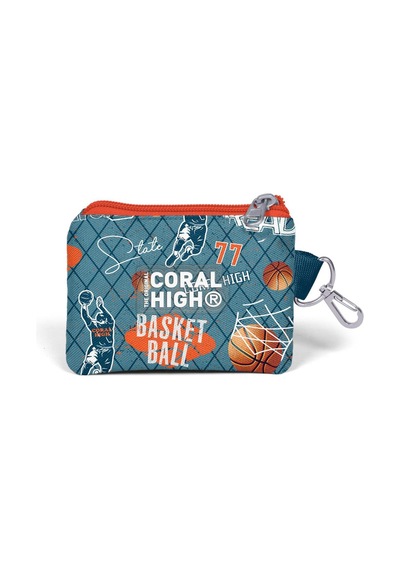 Coral High Kids Nefti Turuncu Basketbol Desenli Bozuk Para Çantası 21933 Çok Renkli