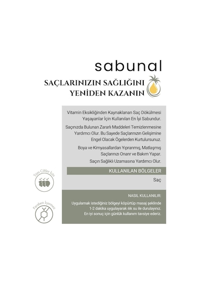 Sabunal Sarımsaklı Keratin Sabunu 3 Adet - Saç Besleyici Sabun