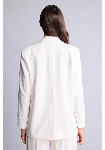 Defacto Oversıze Ceket Yaka Blazer Ceket E7732ax26spwt84 Beyaz-wt84