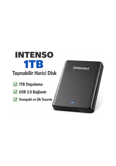 Intenso 2.5 1tb Usb 3.0 Taşınabilir Harici Harddısk Siyah 6023560