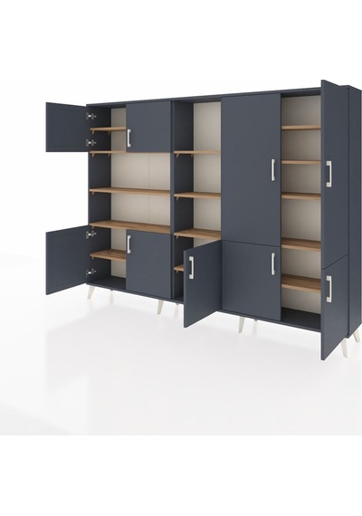 Arges Dolap 14 Raflı 9 Kapaklı 220x30x163 Antrasit-antrasit/çam Antrasıt/atlas Çam - Antrasıt Arges Dolap 14 Raflı 9 Kapaklı 220x30x163 Antrasit-antrasit/çam Antrasıt/atlas Çam - Antrasıt