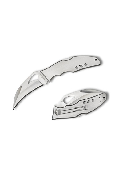 Spyderco Byrd Crossbill Stainless Plainedge Kamp Çakı Gümüş