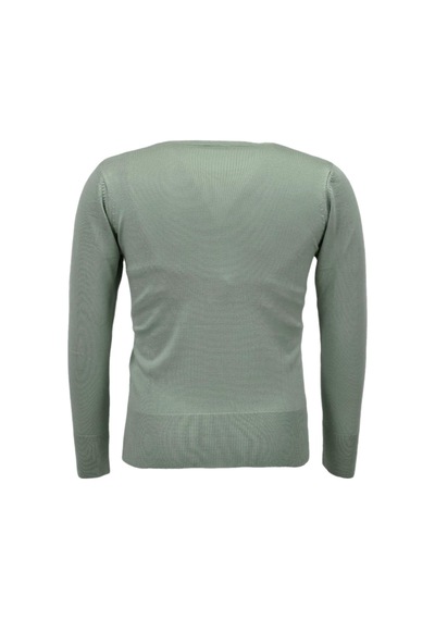 Kadın Sıfır Yaka Spor Kazak Bgl-st04085 ELMA YEŞİLİ Yeşil
