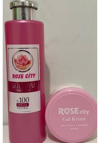 RoseCity 380ML Gülsuyu Alana 135ML Aloevera Gül Krem Hediye