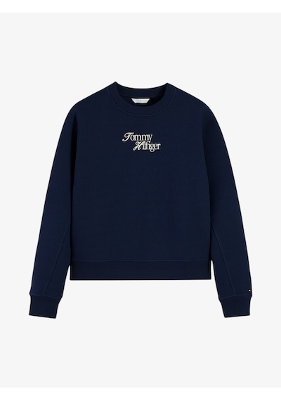 Tommy Hilfiger Scrıpt Regular C-nk Swt Kadın Mavi Sweatshirt - Ww0ww51598
