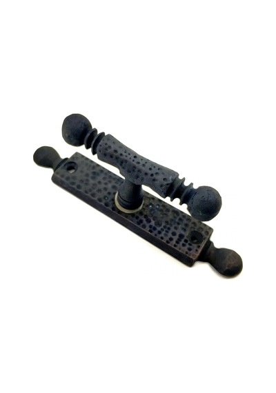 Mepa Antika Tarz Dekoratif Pirinç Misket Pencere Kolu - 165x32 Mm, Oksit Najmaddin Standart