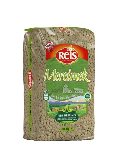 Reis Yeşil Mercimek 1 Kg - 7 Adet Tarı