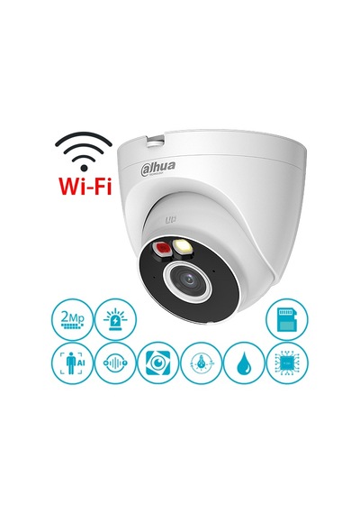 Dahua T2a-pv 2mp Cıft Yönlü Konusma 256gb Sd Desteklı Wıfı Turret Dome Kamera