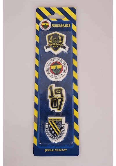 Yeni Sezon Lisanslı Fenerbahçe 4'lü Blıster Silgi