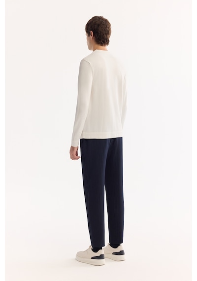 Avva Erkek Ekru Bisiklet Yaka Rayon Tüylenmeyen Regular Fit Triko Kazak A52y5001