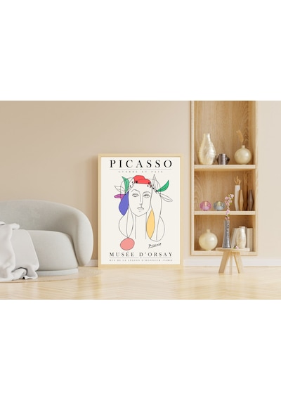 Pablo Picasso Çerçevesiz Poster Duvar Tablosu Dnm6 50x70