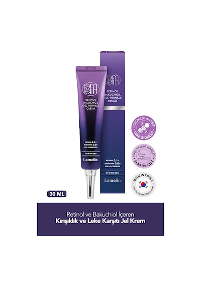Lamelin Retinol ve Bakuchiol İçeren  ve Leke  Jel Krem Lamelin Retinol Bakuchiol 30 ML