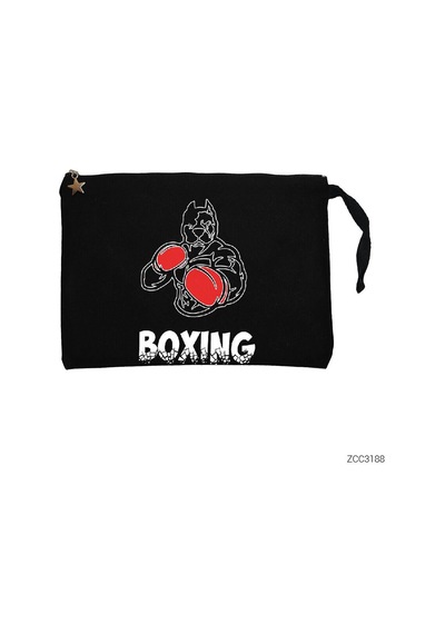 Pitbull Boxing Siyah Clutch Astarlı Cüzdan / El Çantası