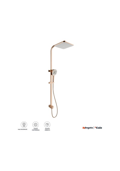 Kale Rain Kare Push Button Rose Gold Duş Barı