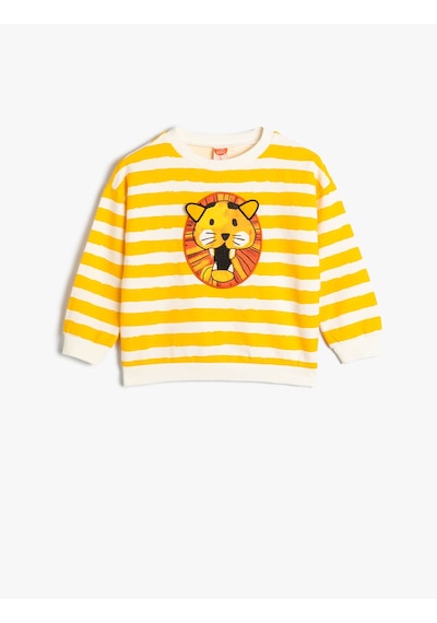 Koton Çizgili Sweatshirt Aslan Grafik Baskılı Uzun Kollu Bisiklet Yaka Sarı Çizgili 4smb10047tk Sarı Çizgili Sarı Koton Çizgili Sweatshirt Aslan Grafik Baskılı Uzun Kollu Bisiklet Yaka Sarı Çizgili 4smb10047tk Sarı Çizgili Sarı