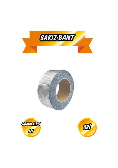 Çatı İzolasyon 48 Mm X 1,5 Mt Su Sızdırmazlık Geçirmez Yalıtım Çamur Boru Sakız Tamir Bant Bandı