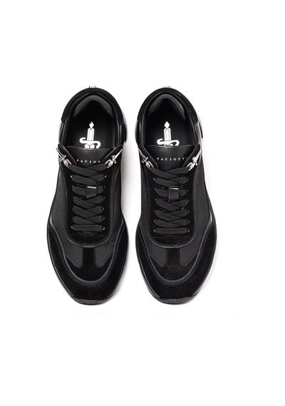 Ca999 Black Sneaker Erkek Mu69600tca 999 Paciotti Calf/suede Comascio Siyah