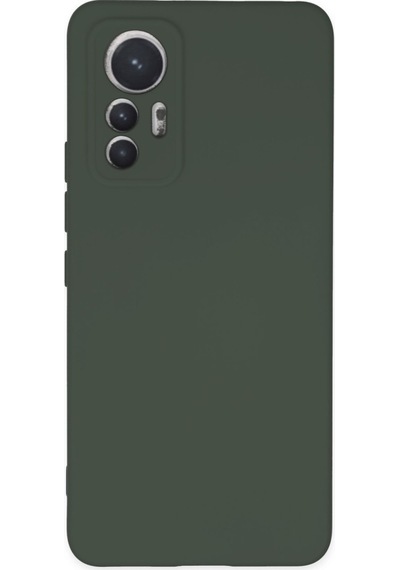 Xiaomi Mi 12 Lite Uyumlu Kılıf Nano İçi Kadife Silikon - Koyu Yeşil