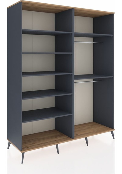 Kronos Gardrop 7 Raflı 2 Askılı 176x59x221 Antrasit-çam/antrasit Beyaz Kronos Gardrop 7 Raflı 2 Askılı 176x59x221 Antrasit-çam/antrasit Beyaz