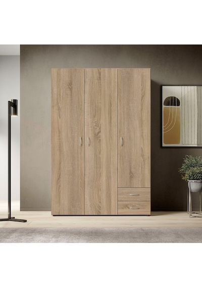 Ahu Giyinme Dolabı - Çok Amaçlı Dolap - Gardırop 120 Cm-3 Kapaklı-2 Çekmeceli