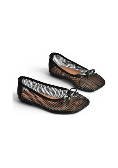 Fox Shoes Y274623315 Siyah File Kadın Babet