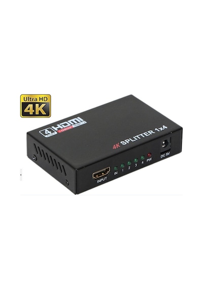 4 Port 4K Ultra Hd 1 Giriş 4 Çıkış Hdmi Görüntü Çoğaltıcı Pq-Spl4