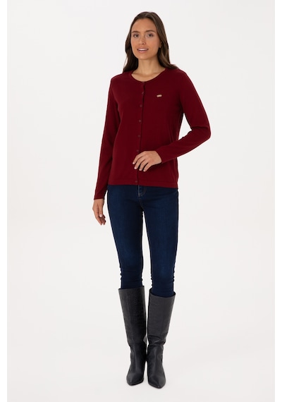 U.s. Polo Assn. Kadın Bordo Hırka Triko 50307719-vr014 Bordo