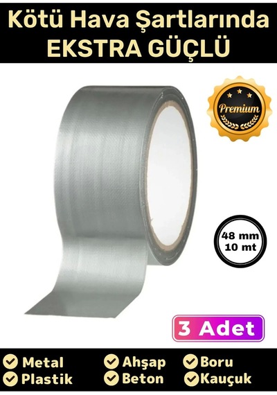 Özel Üretim Çok Amaçlı Su Geçirmez Sızdırmaz Güçlü Dayanıklı Izolasyon Gri Tamir Bandı 48 Mm 3x10 Mt