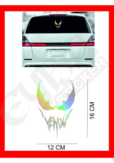 Venom Araba, Motorsiklet, Kask, Laptop,cam Sticker 16x12 Cm Venom Yazılı