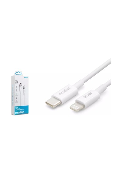 Nodar Nd1151 Type-c To Lightning Kablo 20w 1 Metre Beyaz