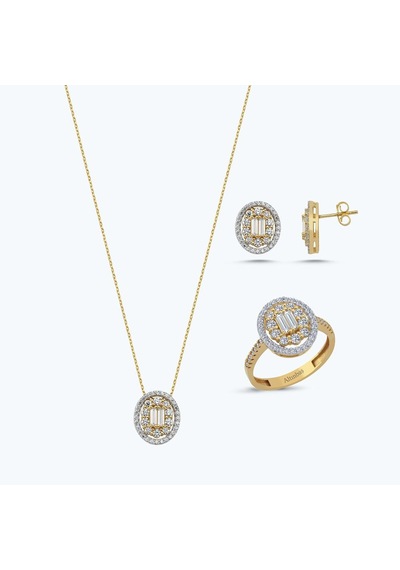 Altınbaş Altın Üçlü Oval Set Utkvr0119-24627-set