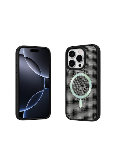 Nettech Apple iPhone 11 Uyumlu Taşlı Seri Arka Koruma Kılıf - Gri