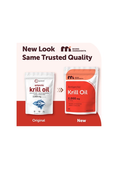 Antartic Krill Oil Astaxanthin & Omega -3 Dha + Epa 2,000 Mg 240 Softgels