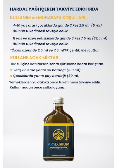 Apayrı Yaşam Apaixirium Doğal Bitkisel Özler İçeren Takviye Edici Gıda 200 ML