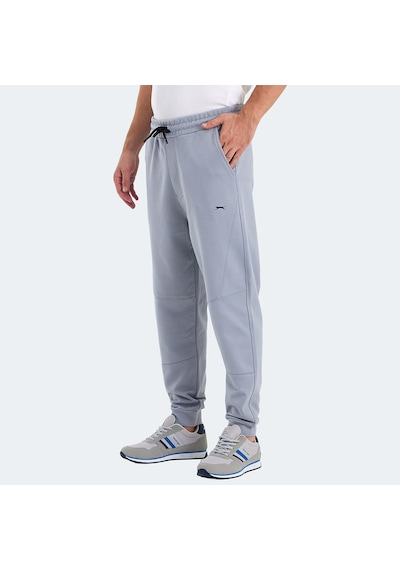 Slazenger NADAB Erkek Cepli Dar Paça Gri Eşofman Altı
